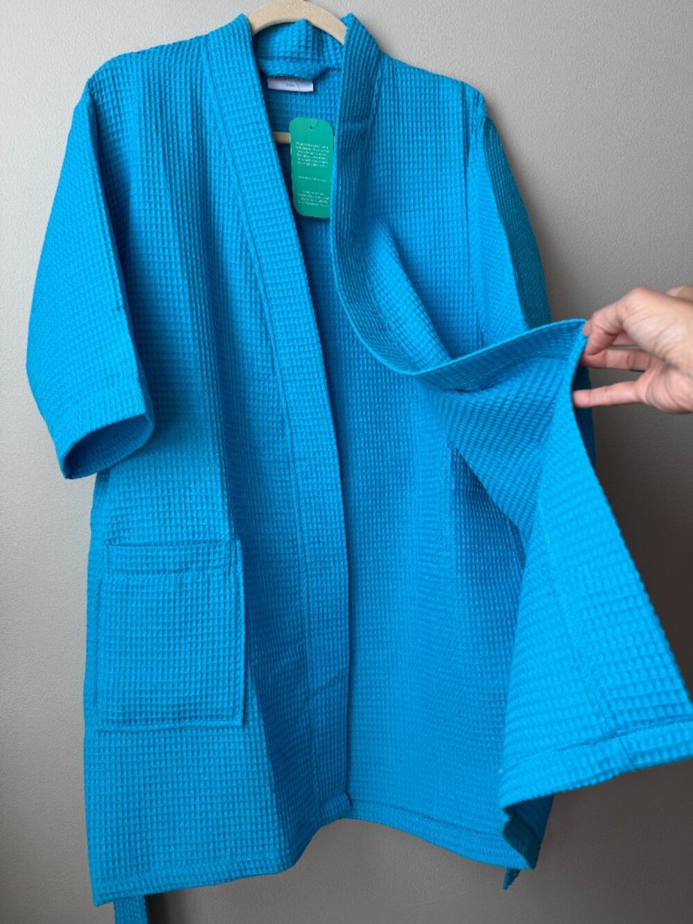 Turquoise Turquaz NWT Waffle Weave Bath Robe S/M - Picture 12 of 14
